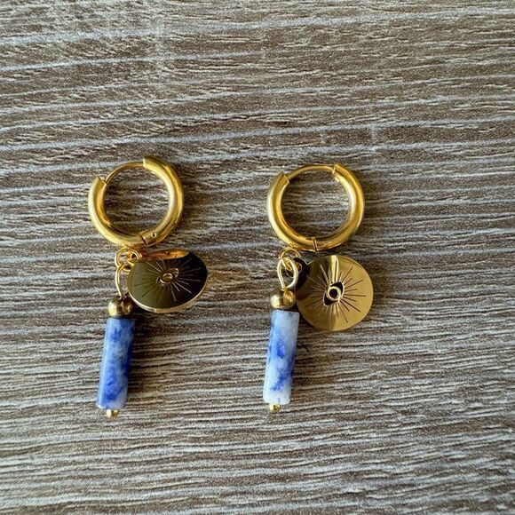 Bohemian hoop earrings N535 - Picture 2 of 4